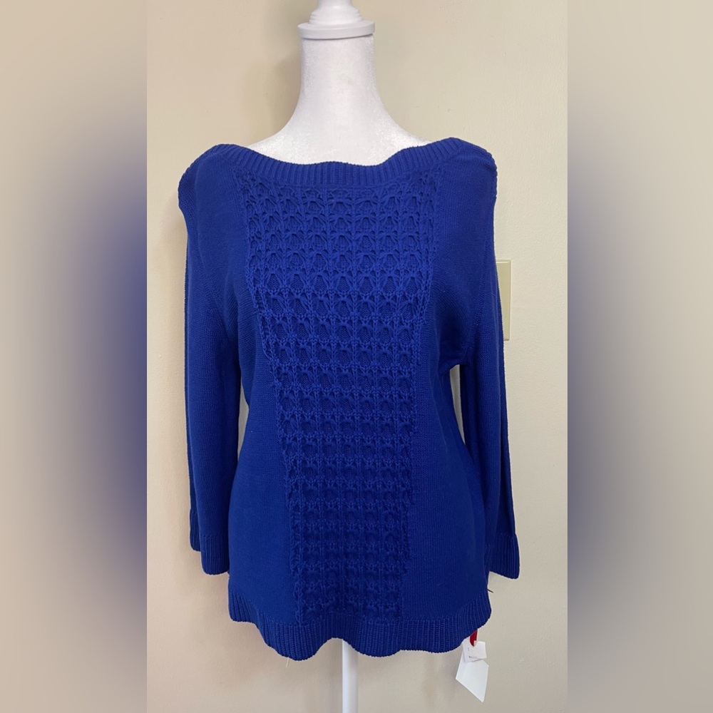 Ruby Rd Women’s Cotton Knit Sweater Pullover Size XL. NWT